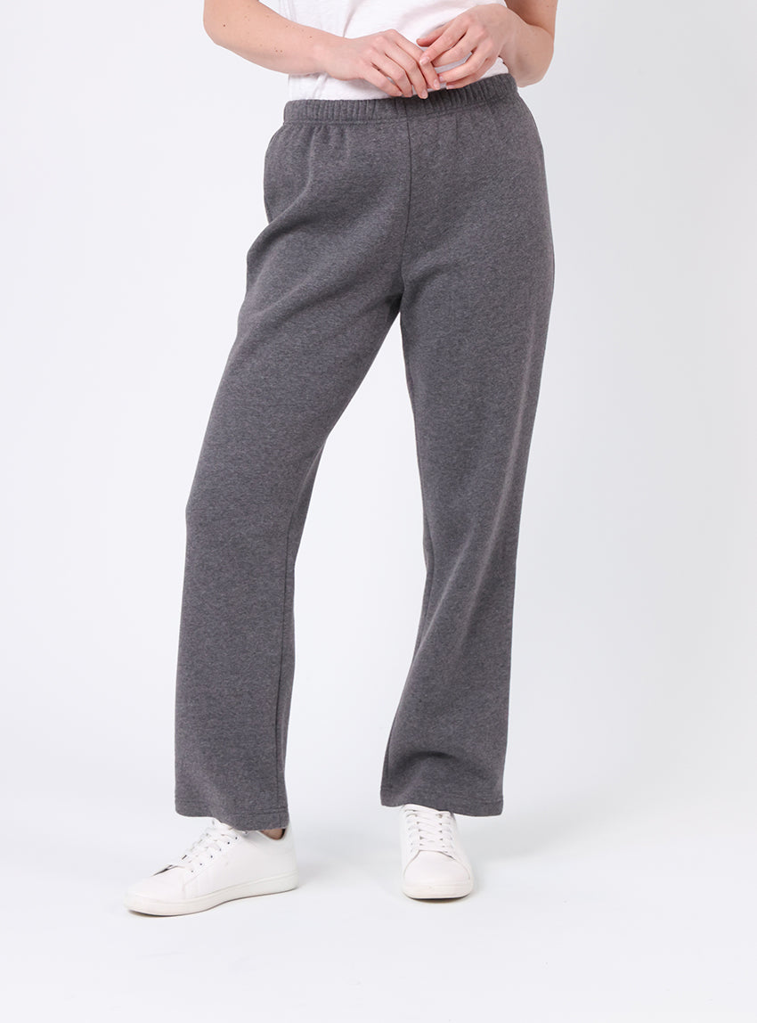 Pantalon molleton femme gris anthracite