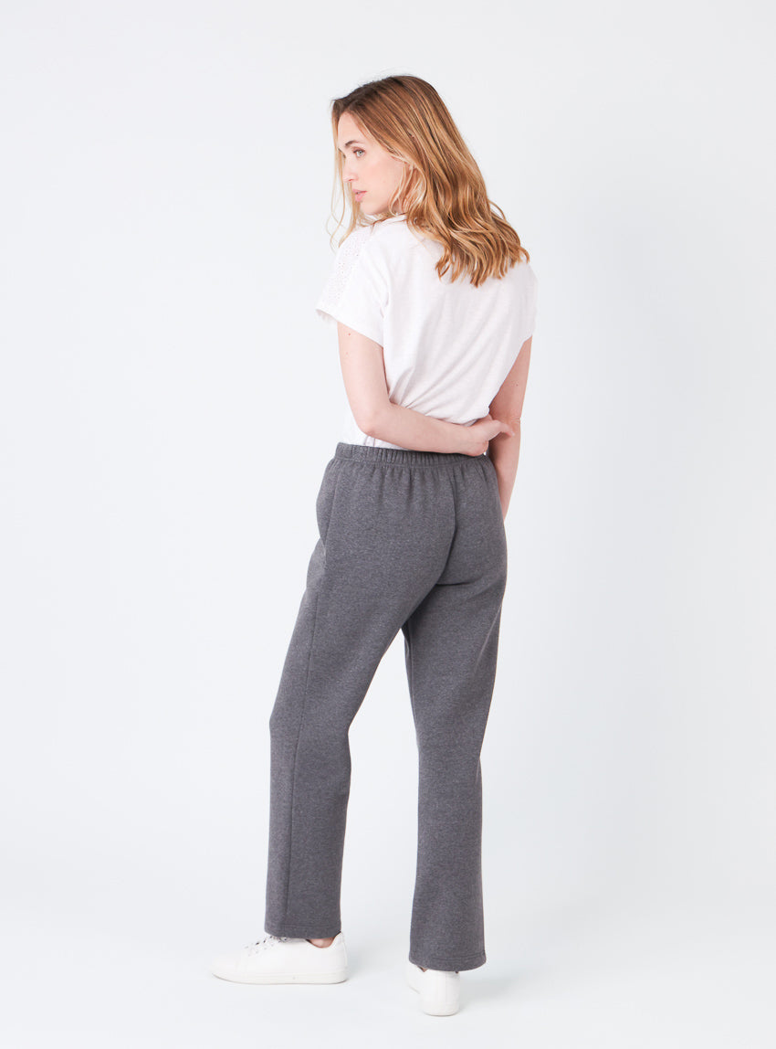 Pantalon molleton femme gris anthracite