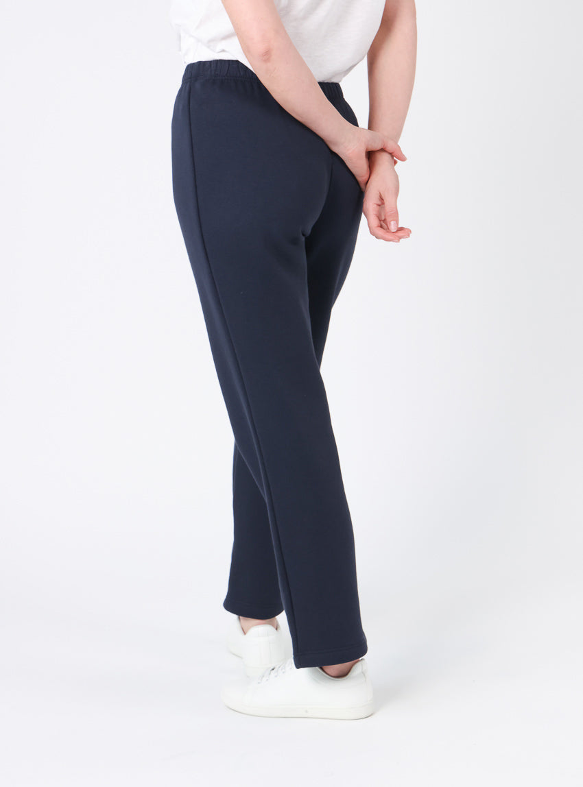 Pantalon molleton femme bleu marine