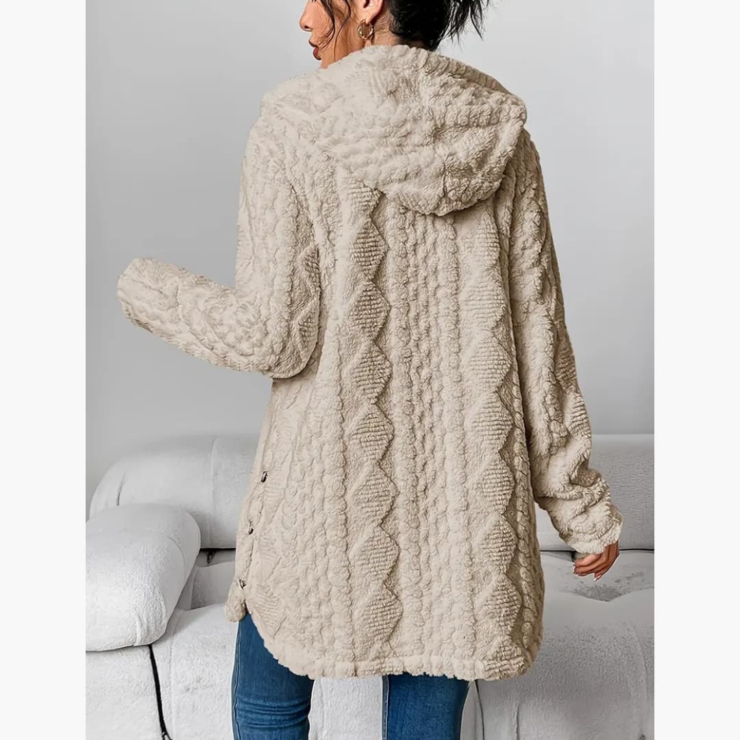 Edith™ | Manteau léger à capuche teddy