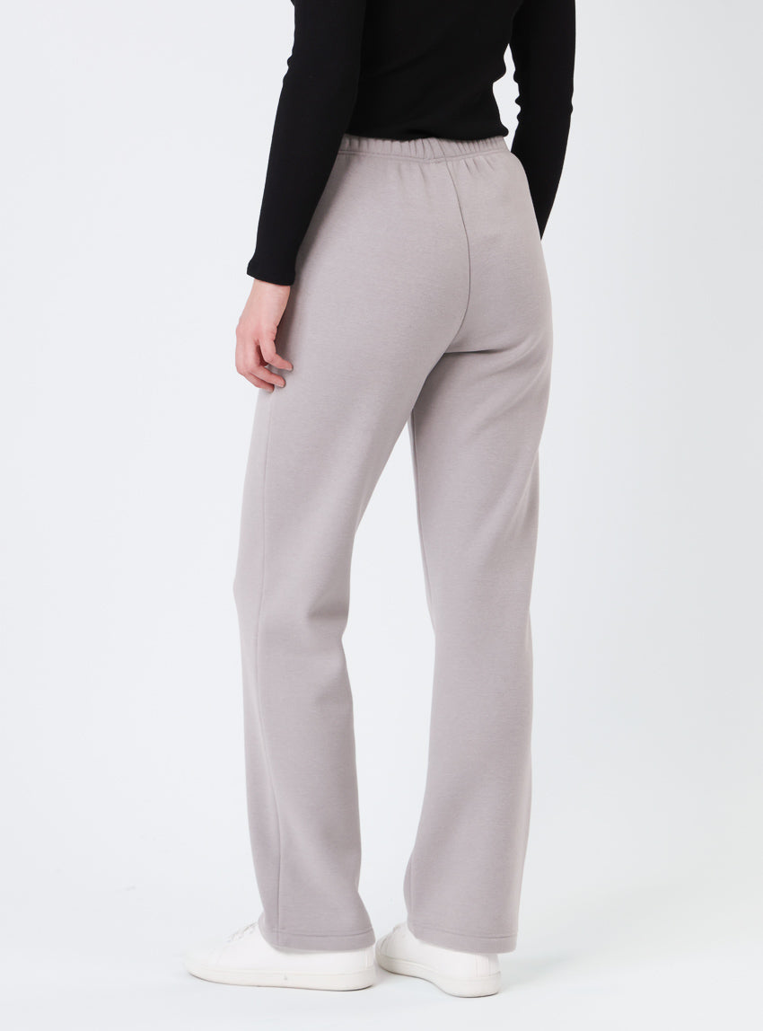 Pantalon cocooning femme en molleton gris